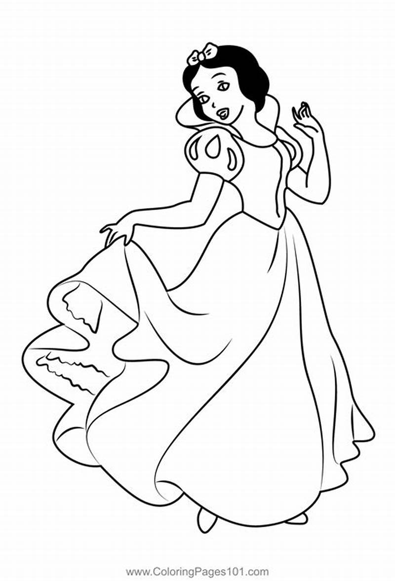 Disney Princess Snow White Bride Coloring Pages