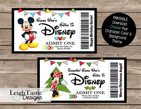 Disney World Printable Tickets