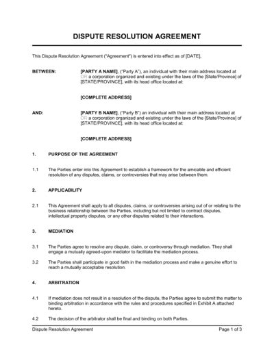 Dispute Resolution