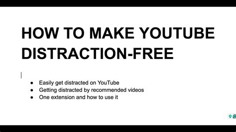 Distraction Free Youtube