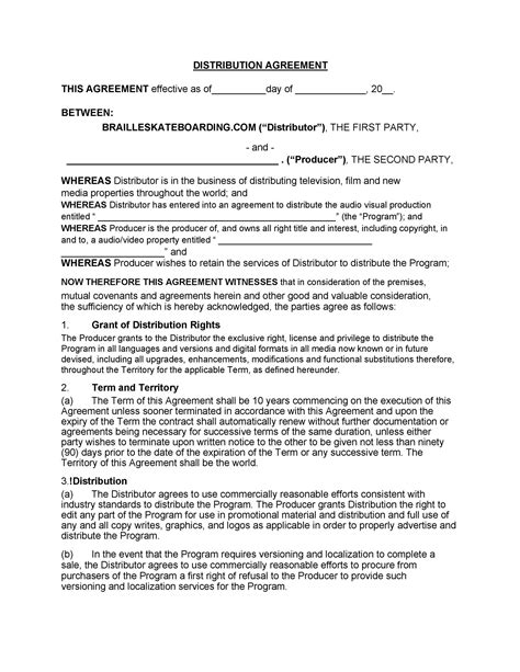 Distribution agreement signing