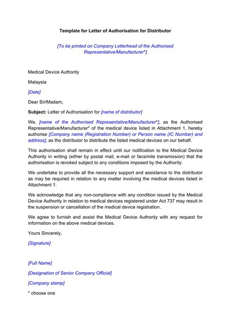 Distribution of Notification Letter