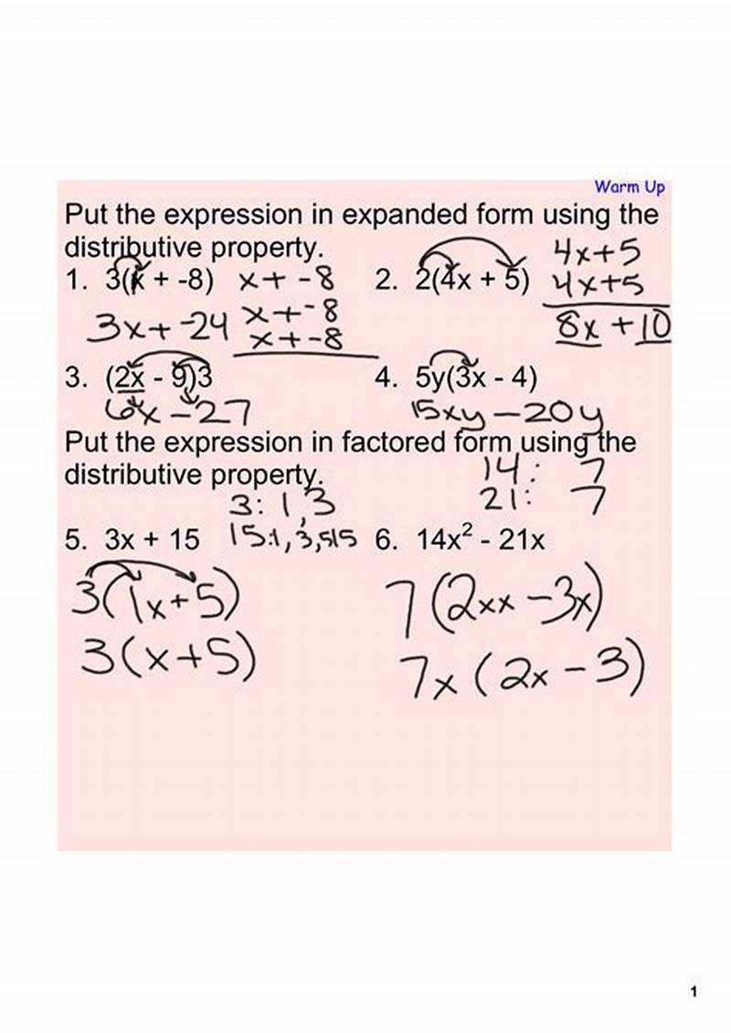 Distributive Property In Expanded Form