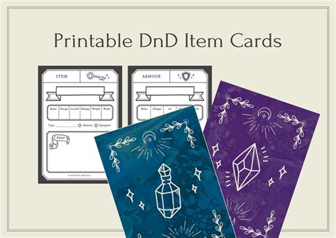 Dnd Item Cards Template