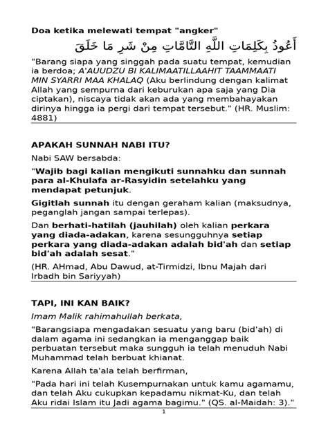 Doa Nabi Masuk Tempat Angker