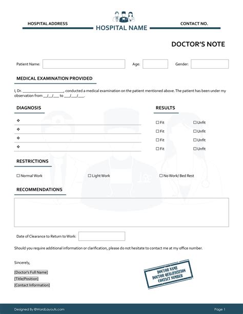 Doctor Notes Templates