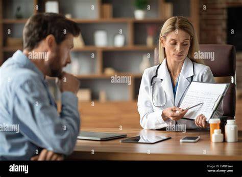 Doctor discussing lab results
