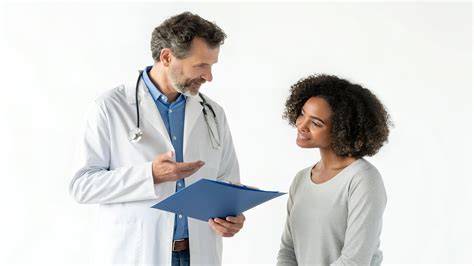 Doctor explaining PCOS diagnosis to patient