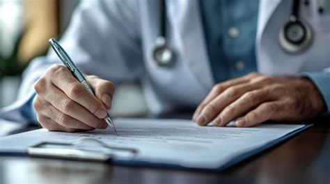 Doctor writing medical notes