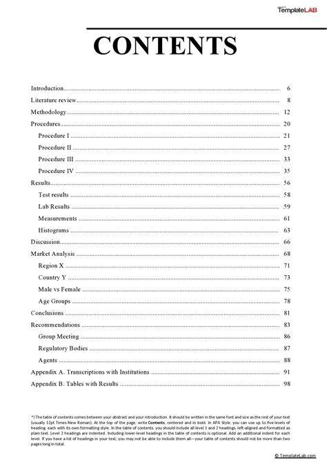 Document contents list illustration