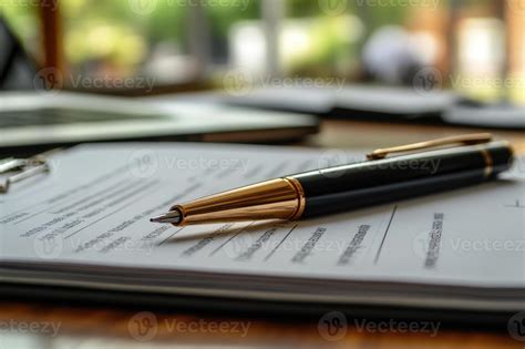 Document with pen