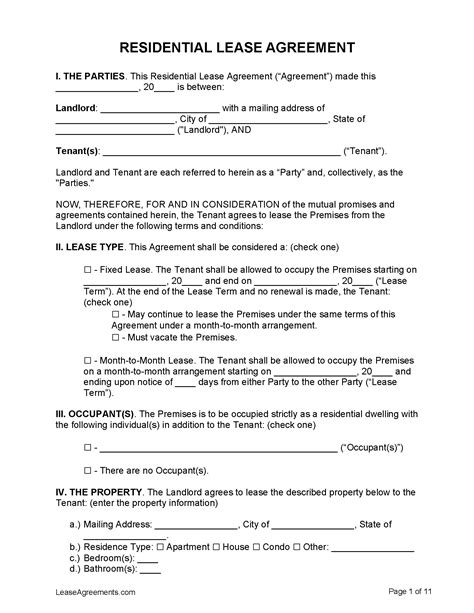 Docusign Lease Agreement Template