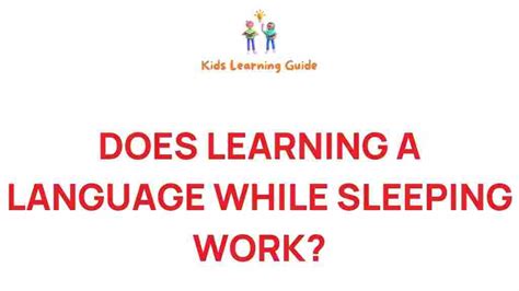 Does learning language in sleep work