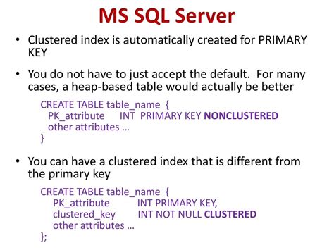 Does primary key automatically create index
