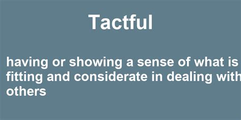 Does tactful mean polite