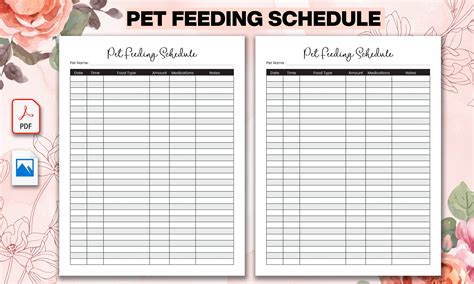 Dog Feeding Chart Printable