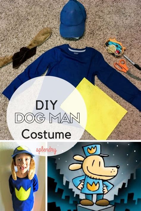 Dog Man Costume Template