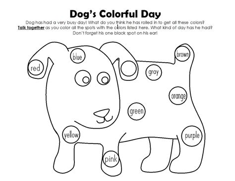 Dogs Colorful Day Printable