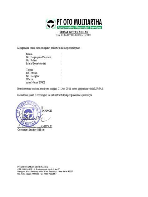 Dokumen Penting OTO Finance