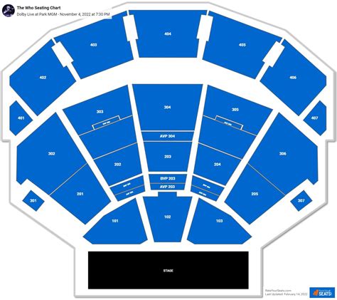 Dolby Live Seating Chart