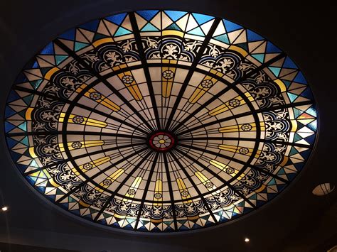 Dome Ceiling with Stained Glass Windows
