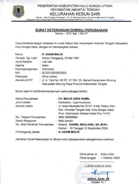 Domisili perusahaan