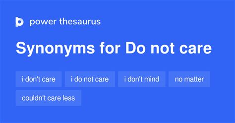 Dont Care Thesaurus