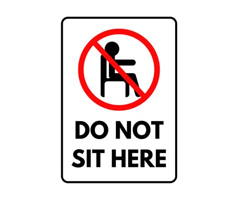 Dont Sit Here Sign Free Printable
