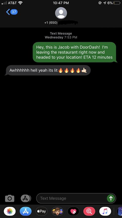 Doordash Text Message Templates