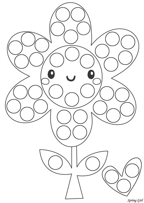 Dot To Dot Flower Printables