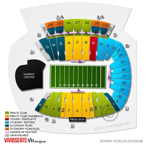 Dowdy Ficklen Stadium Seating Chart