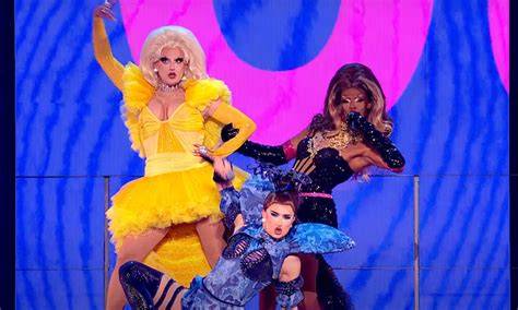 Drag queen performing