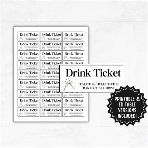 Drink Ticket Template