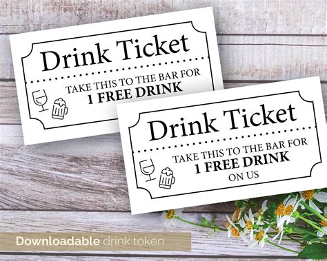 Drink Tickets Template