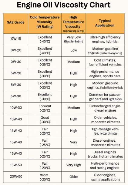 Driven Oil Viscosity Chart
