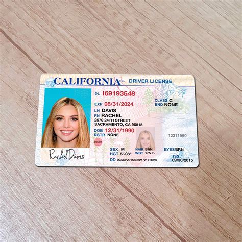 Drivers License Template California