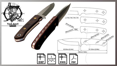 Drop Point Knife Template
