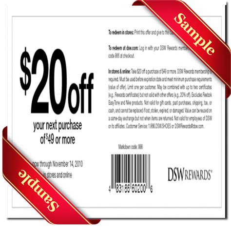 Dsw Coupon In Store Printable
