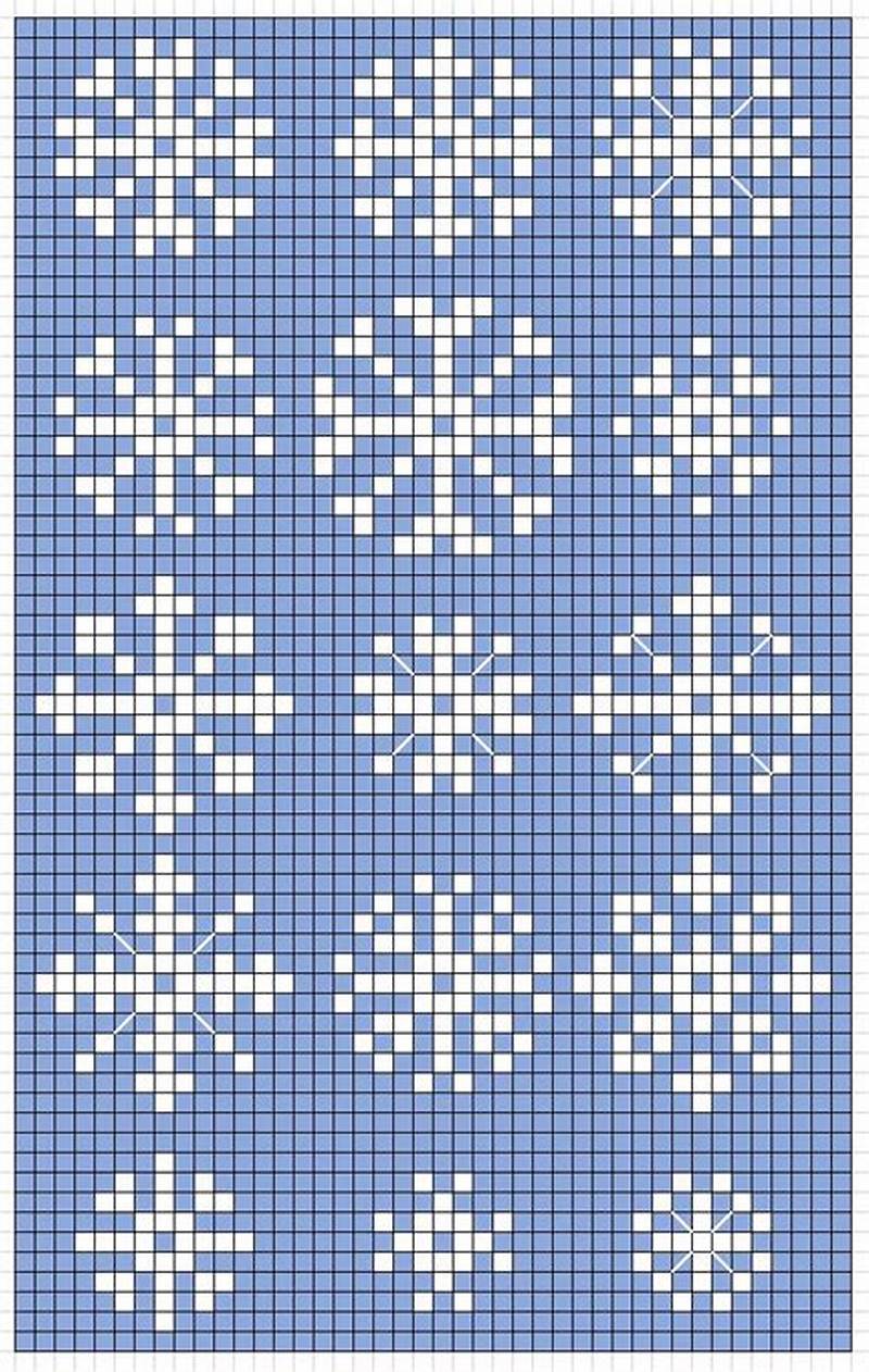 Duplicate Stitch Snowflake Pattern