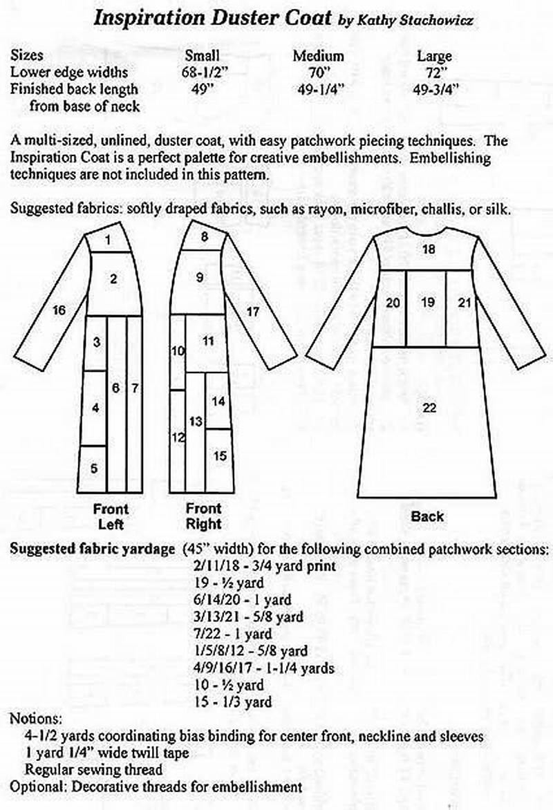 Duster Jacket Sewing Pattern