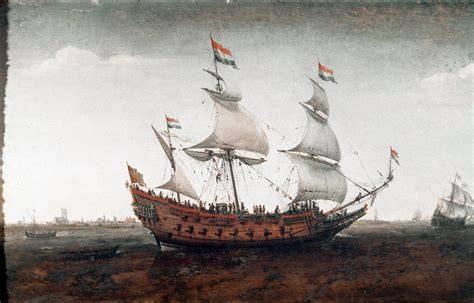 Dutch ship at sea