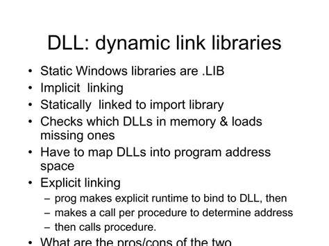 Dynamic Link Libraries Windows