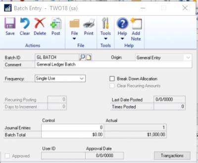 Troubleshooting Dynamics GP Batch Selection Errors