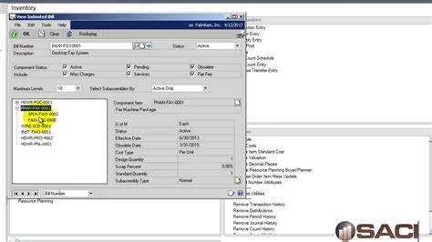 Dynamics GP and Bill of Materials