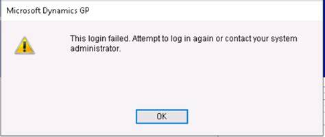Dynamics GP Error Troubleshooting