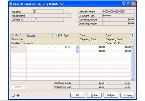 Payables Checkrun Dynamics GP