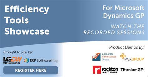 Dynamics GP Tools for Efficient Processing