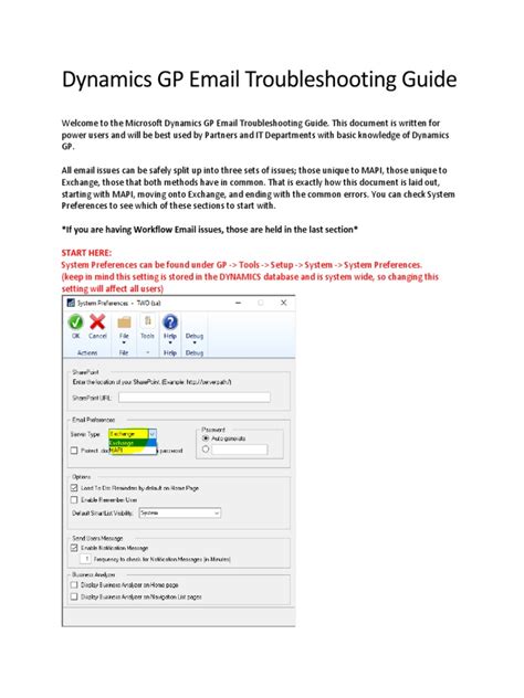 Dynamics GP Troubleshooting