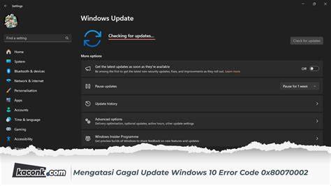 Laptop dengan pesan Error Request Gagal