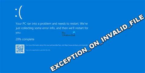 EXCEPTION_ON_INVALID_FILE Blue Screen Error